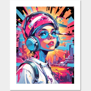 Vibrant Female DJ Vibes! Posters and Art